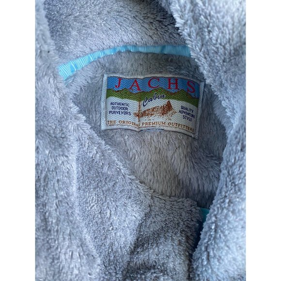 JACHS Cabin Sweater Pullover Womens Long Sleeve 1/4 Gray Fleece Medium Casual - Picture 7 of 8